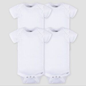 NEW Gerber Short Sleeve Onesies 4 pack NEWBORN